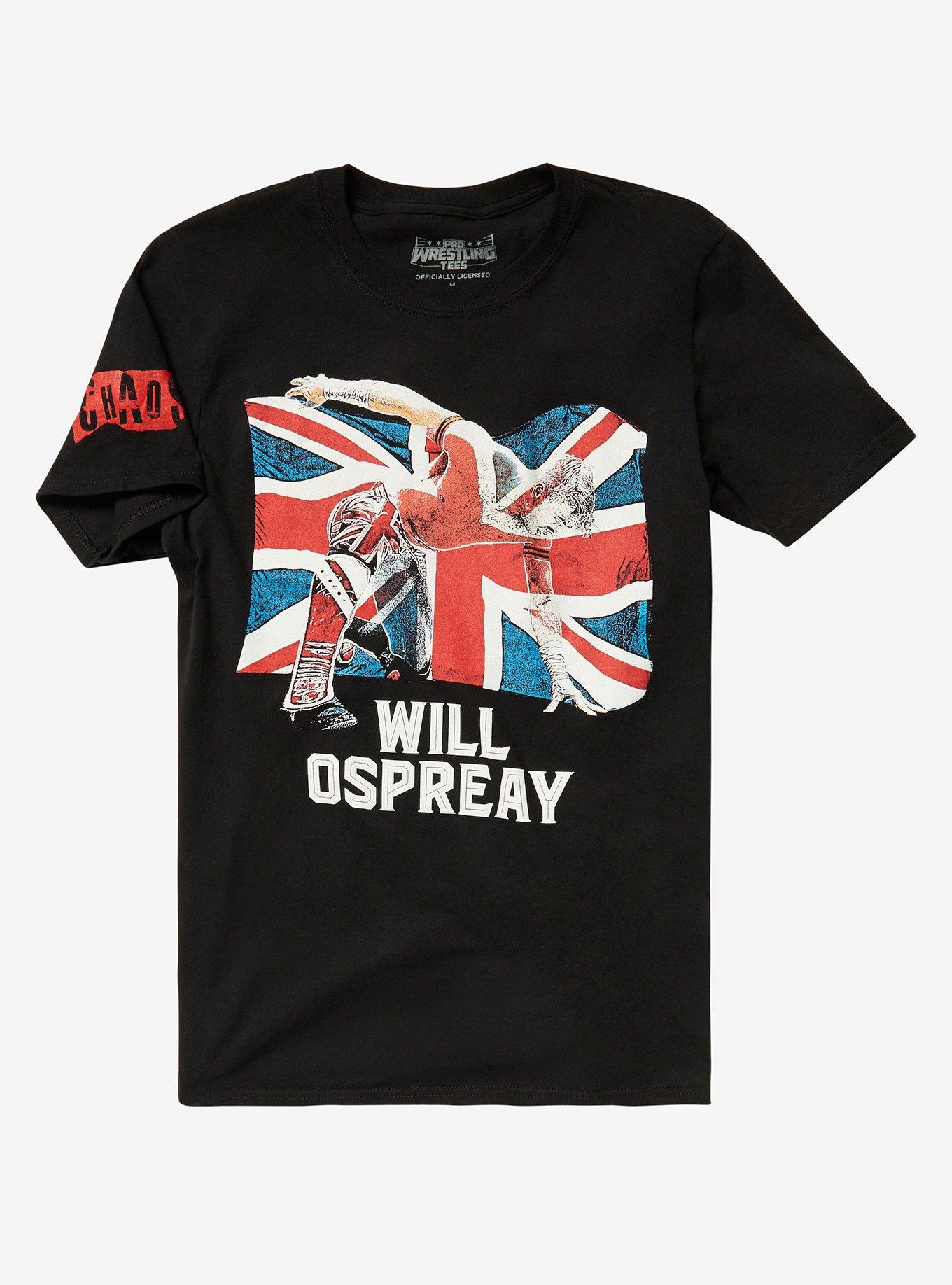 New Japan Pro-Wrestling Will Ospreay Union Jack T-Shirt, WHITE, hi-res
