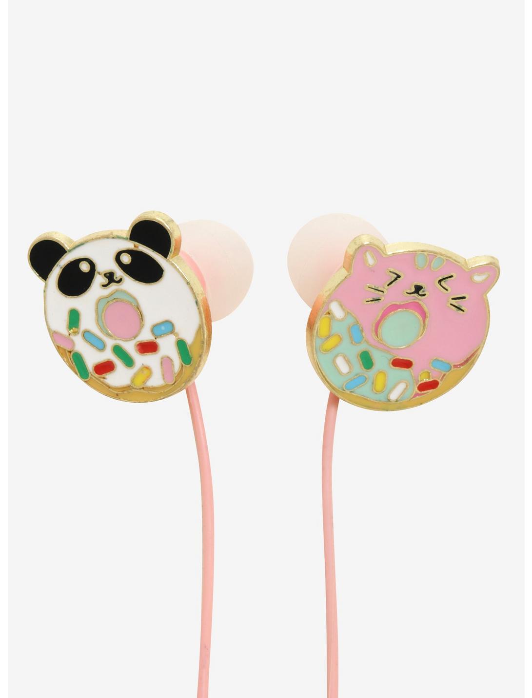 Enamel Panda Donut Earbuds, , hi-res