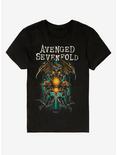 Avenged Sevenfold Glowing Eyes Deathbat T-Shirt, BLACK, hi-res
