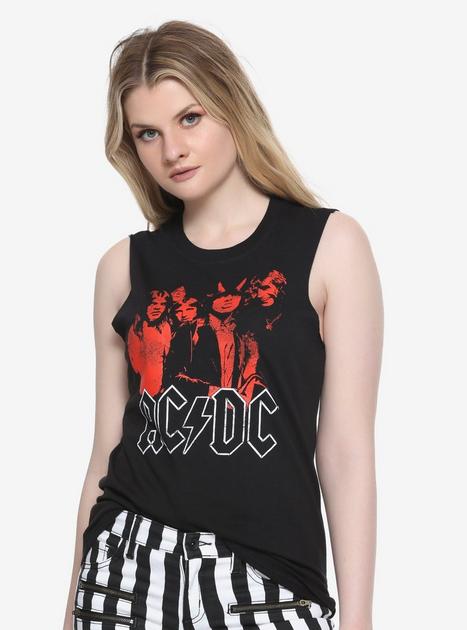 AC/DC Group In Red Girls Muscle Top | Hot Topic