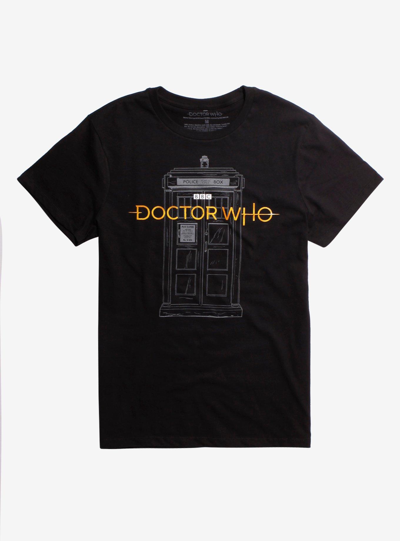 Doctor Who New Logo T-Shirt Hot Topic Exclusive, BLACK, hi-res