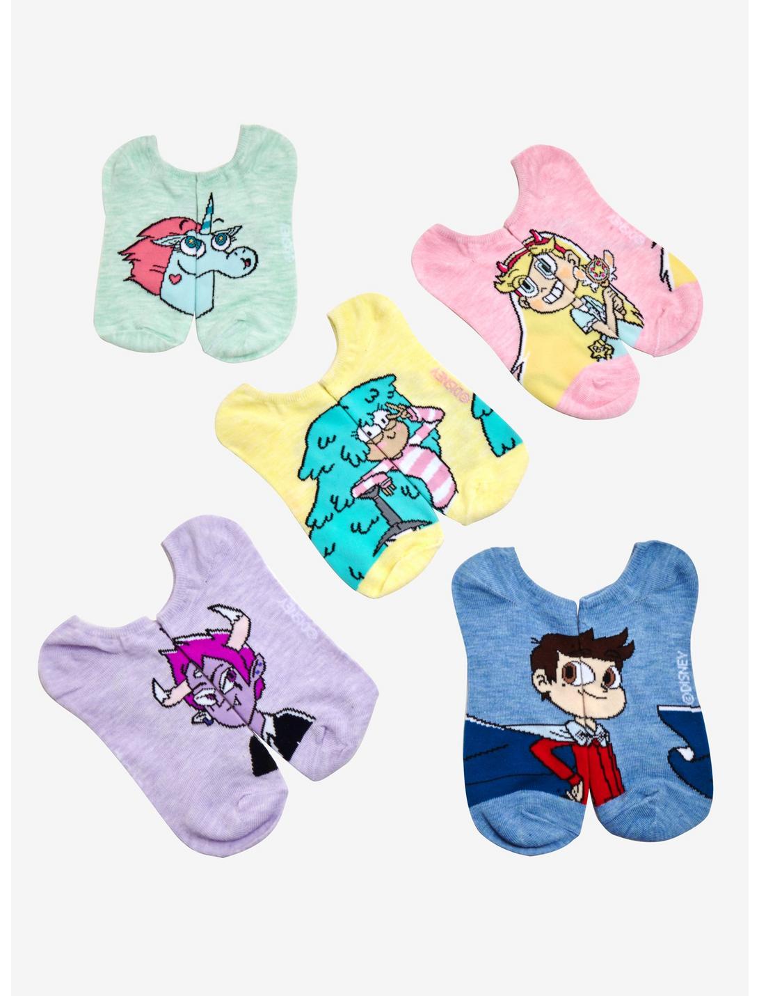Star Vs. the Forces of Evil Character No-Show Socks 5 Pair, , hi-res