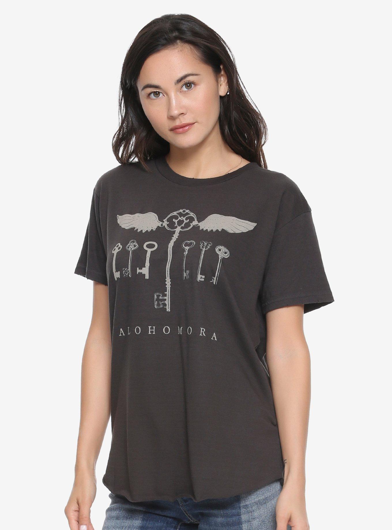 Harry Potter Alohomora Womens Tee - BoxLunch Exclusive, BLACK, hi-res view 1
