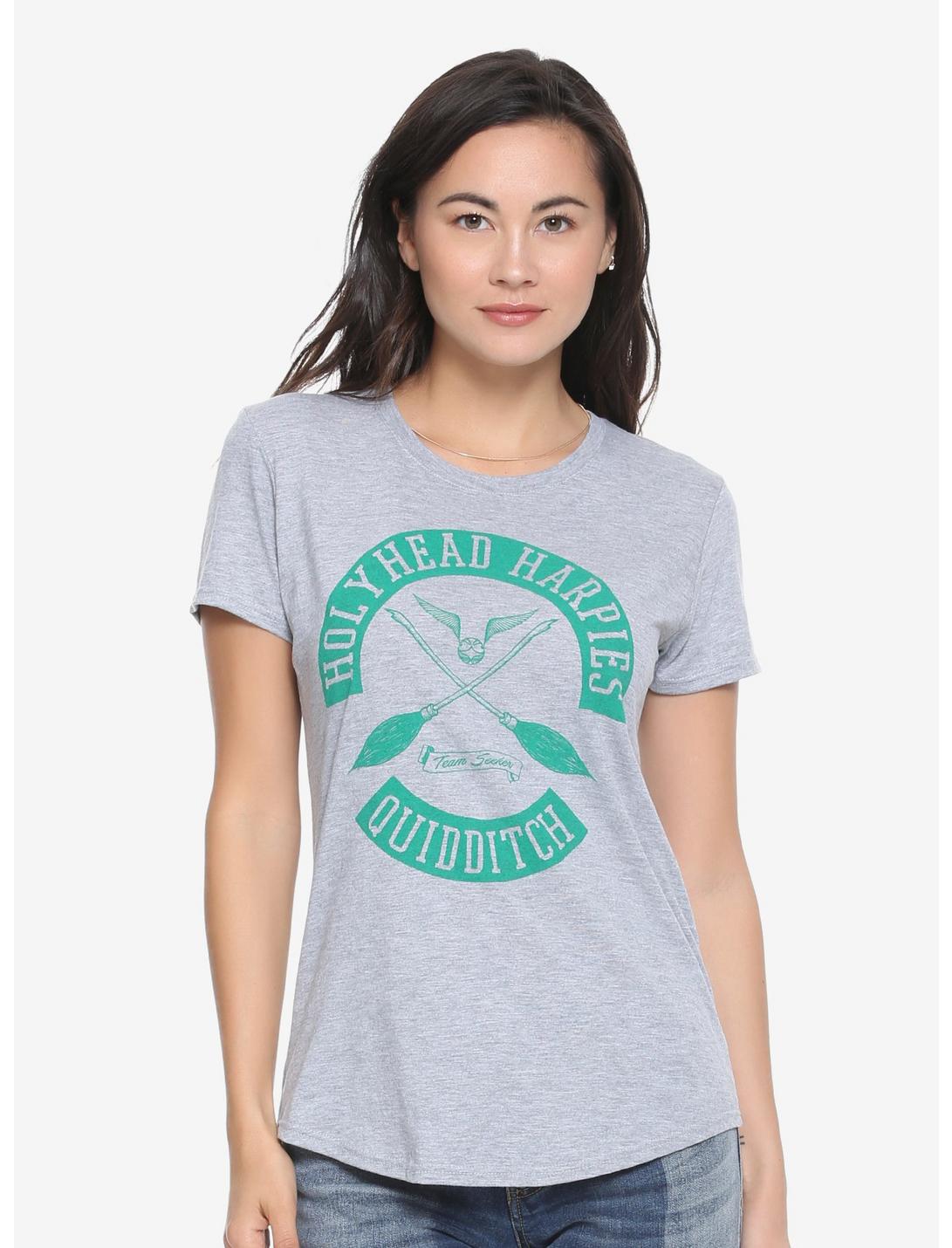 Harry Potter Holyhead Harpies Womens Tee - BoxLunch Exclusive, GREY, hi-res