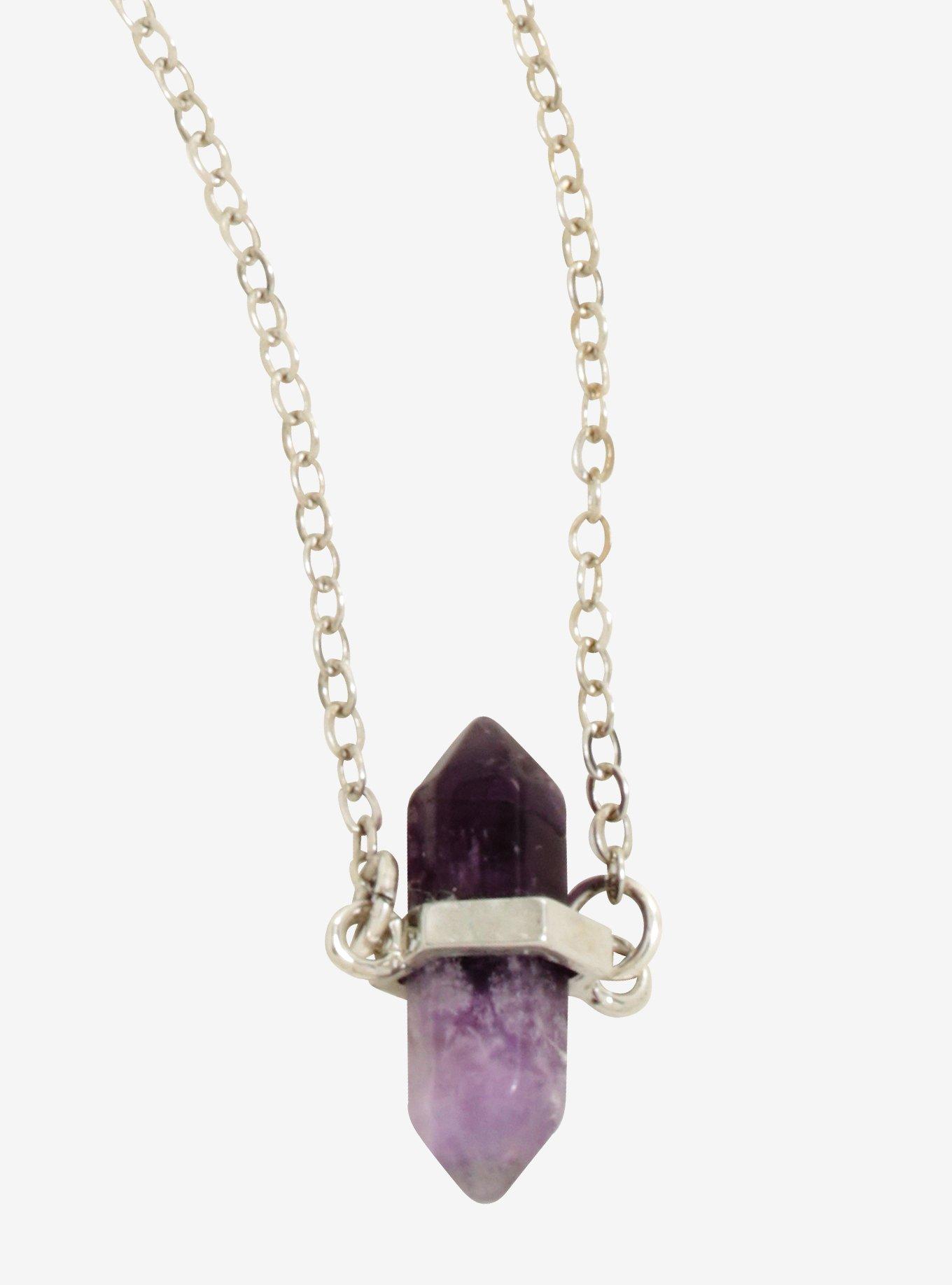 Healing Crystals Amethyst Necklace, , hi-res