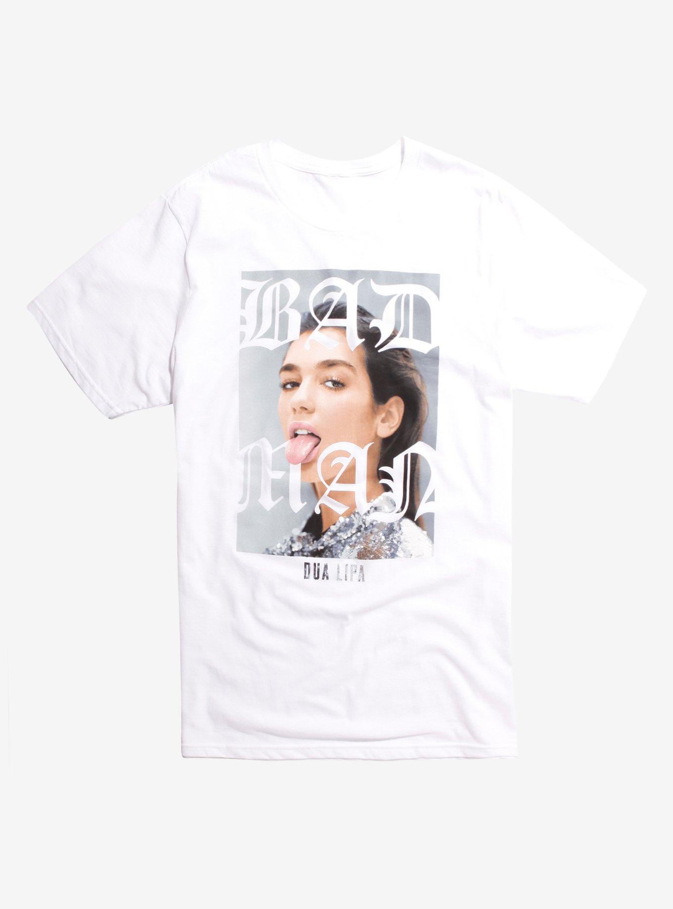Dua Lipa Bad Man Photo T-Shirt, WHITE, hi-res