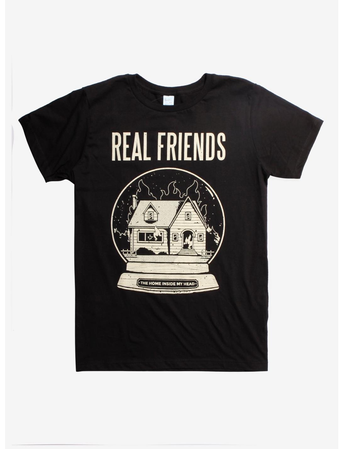 Real Friends The Home Inside My Head Snowglobe T-Shirt, BLACK, hi-res