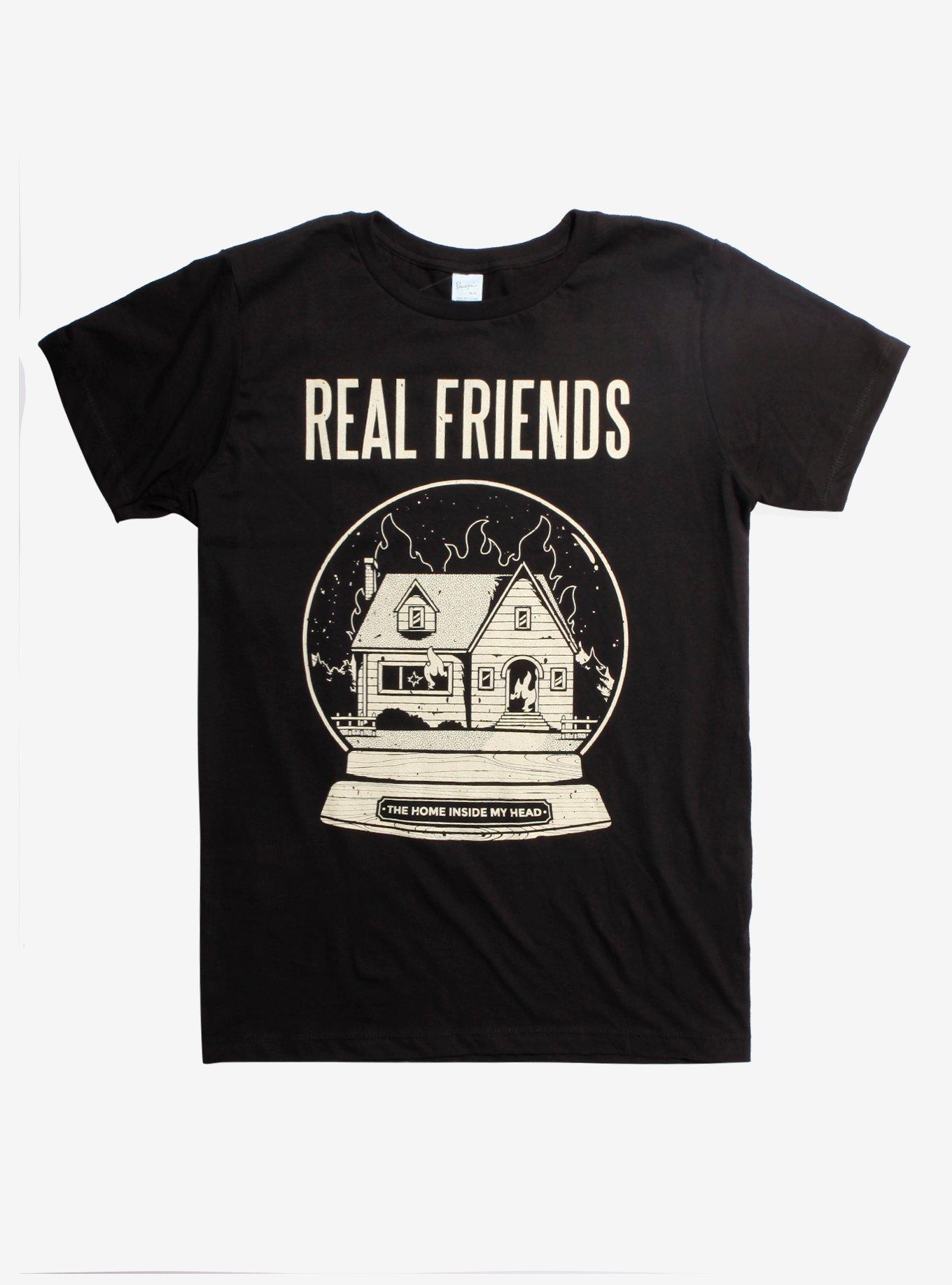 Real Friends The Home Inside My Head Snowglobe T-Shirt, BLACK, hi-res