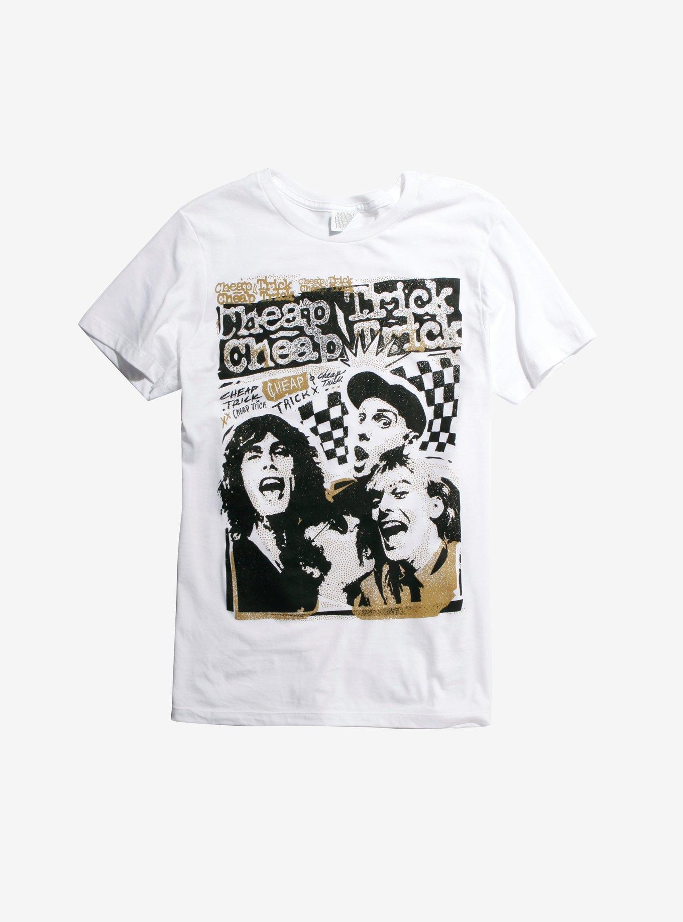 Cheap Trick Gold DIY Photo T-Shirt, WHITE, hi-res