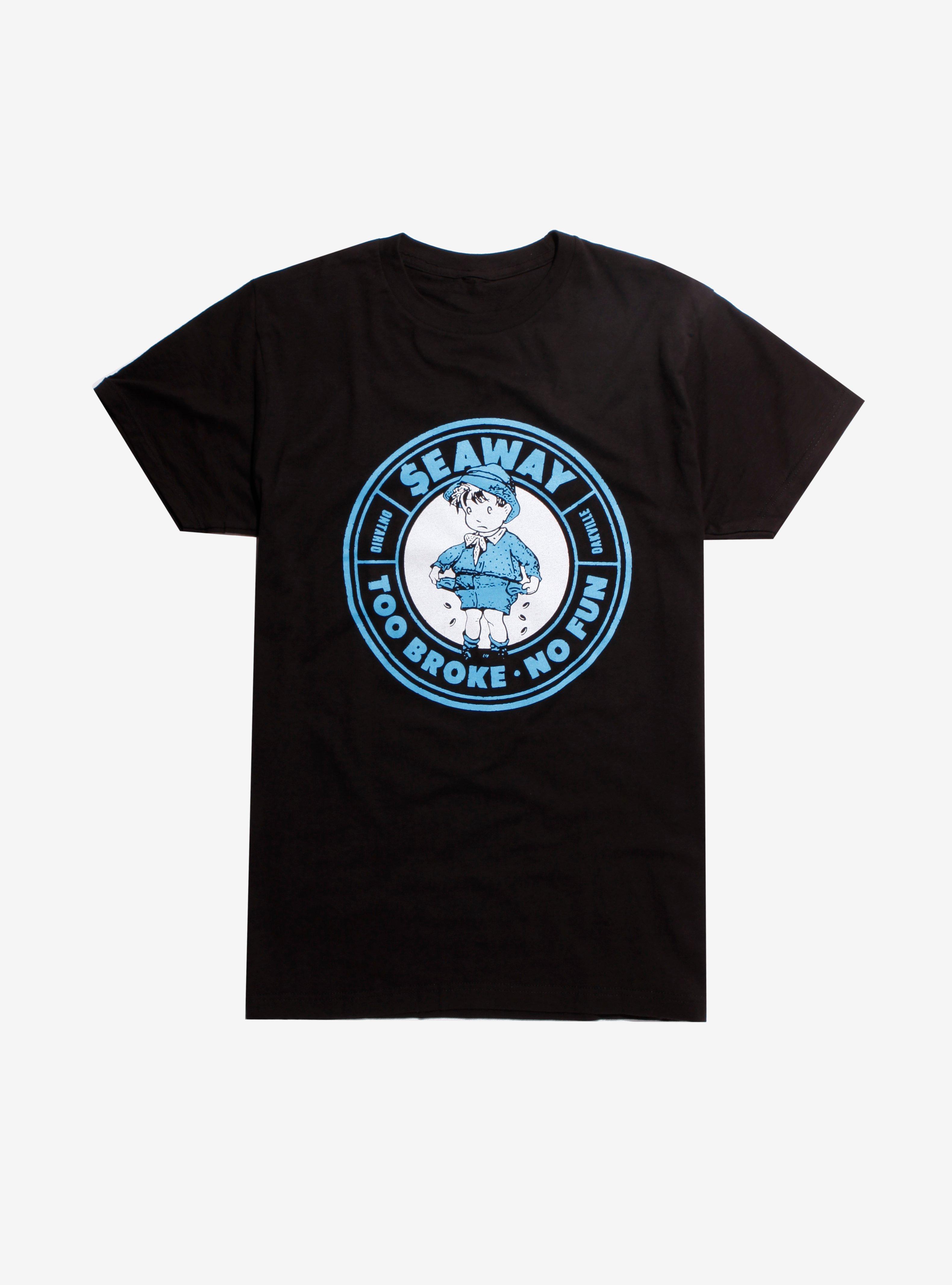 Seaway Too Broke T-Shirt, BLACK, hi-res view 1