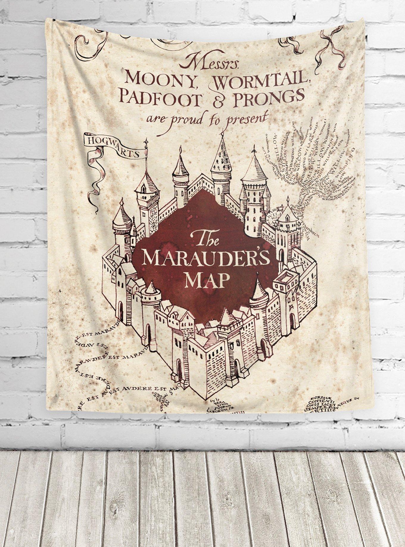 Hot Topic Harry Potter Sports Bra The Marauder's Map Black Gold