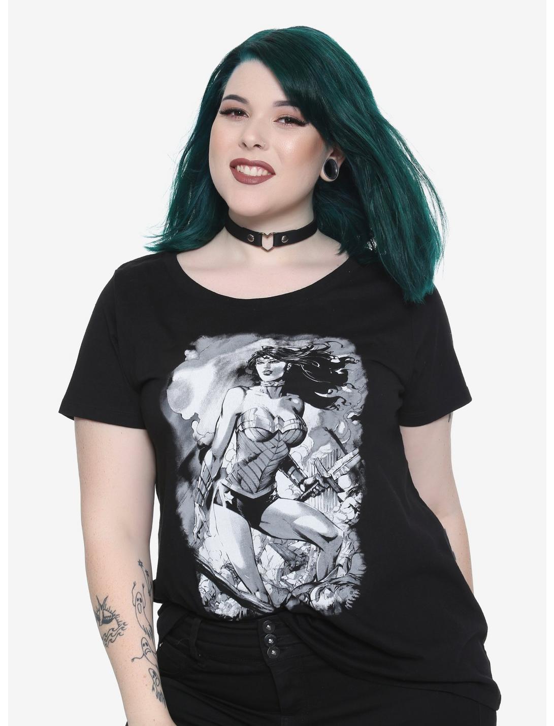 DC Comics Wonder Woman Battle Girls T-Shirt Plus Size, BLACK, hi-res