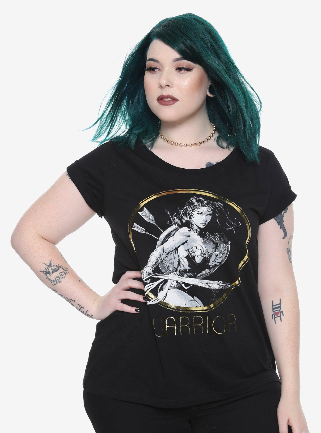 DC Comics Women's Wonder Woman Logo T-Shirt – Boyfriend Fit Cotton Tee For Casual & Fan Wear