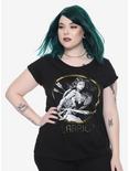 DC Comics Wonder Woman Circle Pose Girls T-Shirt Plus Size, BLACK, hi-res