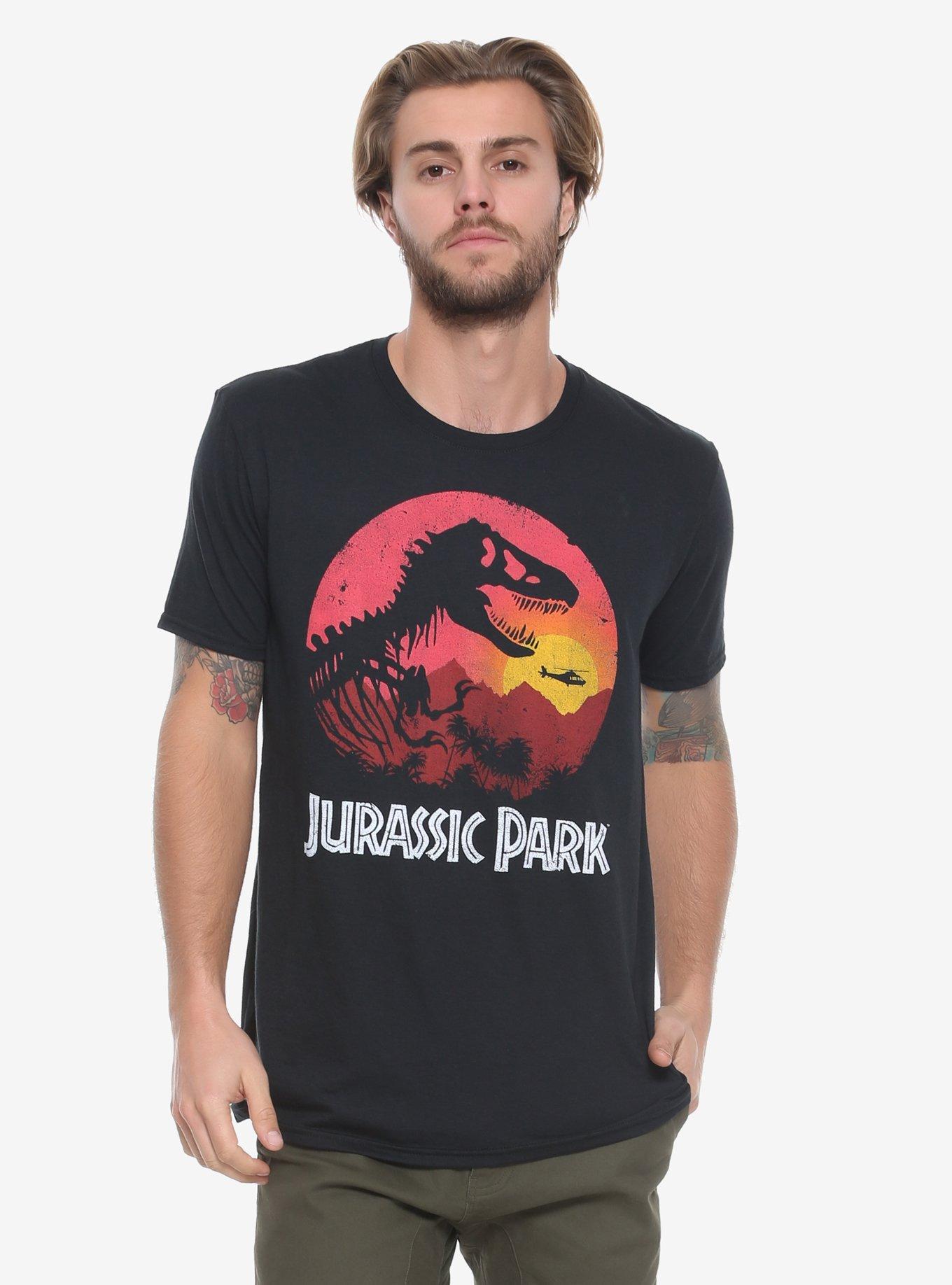 Jurassic Park Dino Copter T-Shirt - BoxLunch Exclusive, BLACK, hi-res
