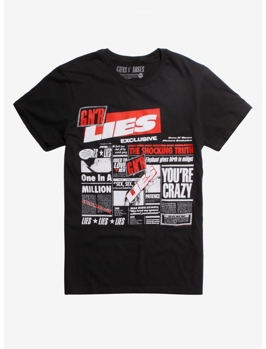 Guns N' Roses Lies T-Shirt, BLACK, hi-res