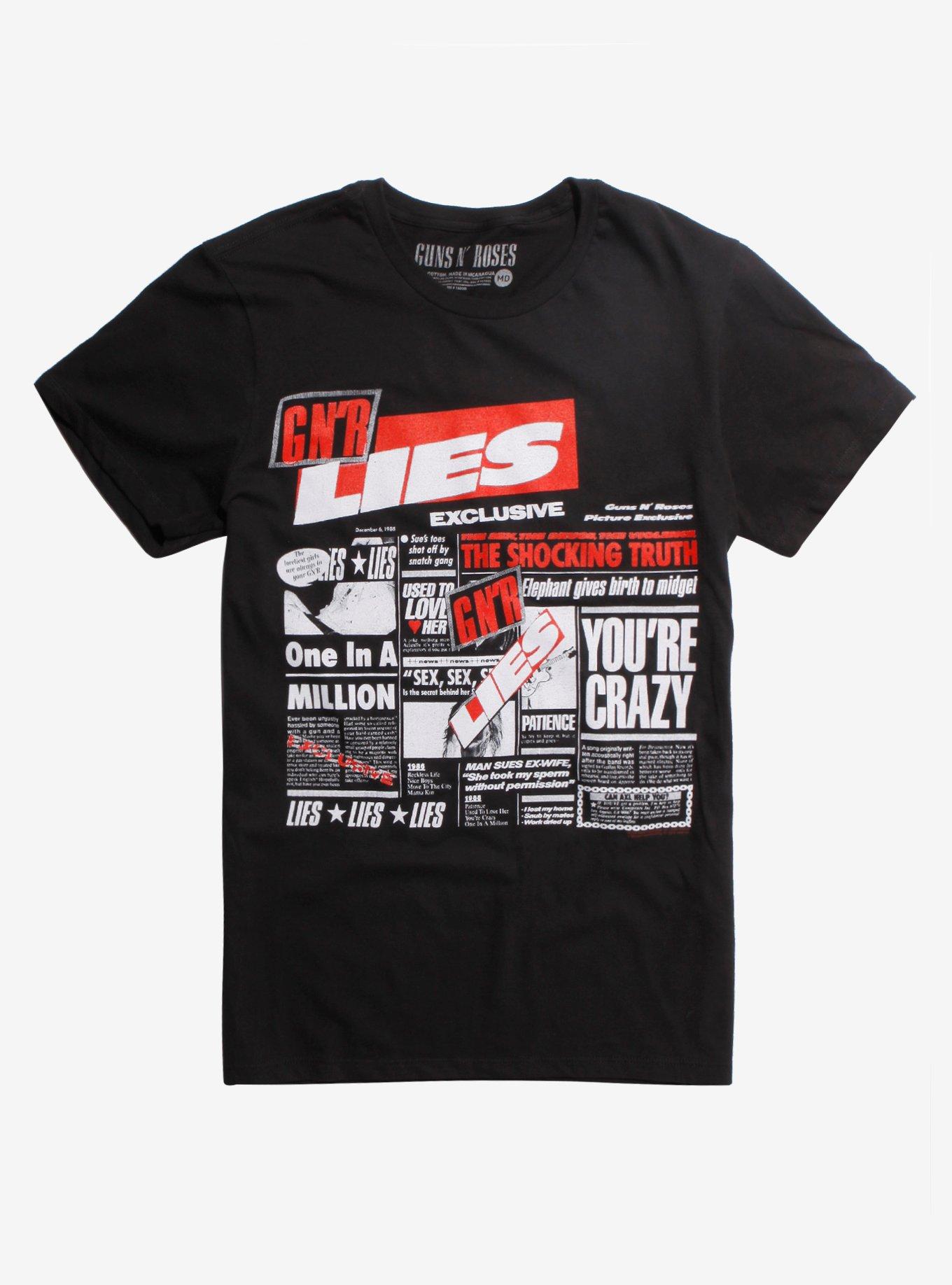 Gnr lies hot sale shirt