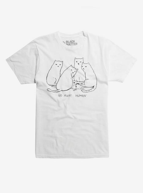 Go Away Human Cat T Shirt Hot Topic Exclusive Hot Topic