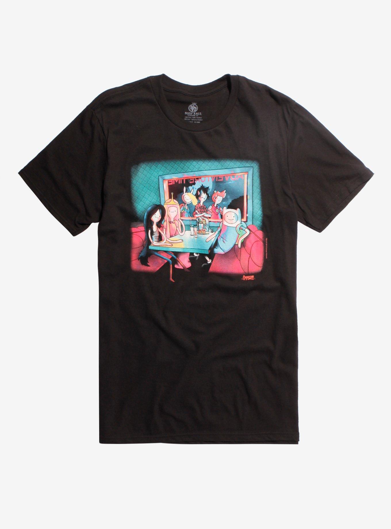 Adventure Time Retro Diner T-Shirt Hot Topic Exclusive, BLACK, hi-res