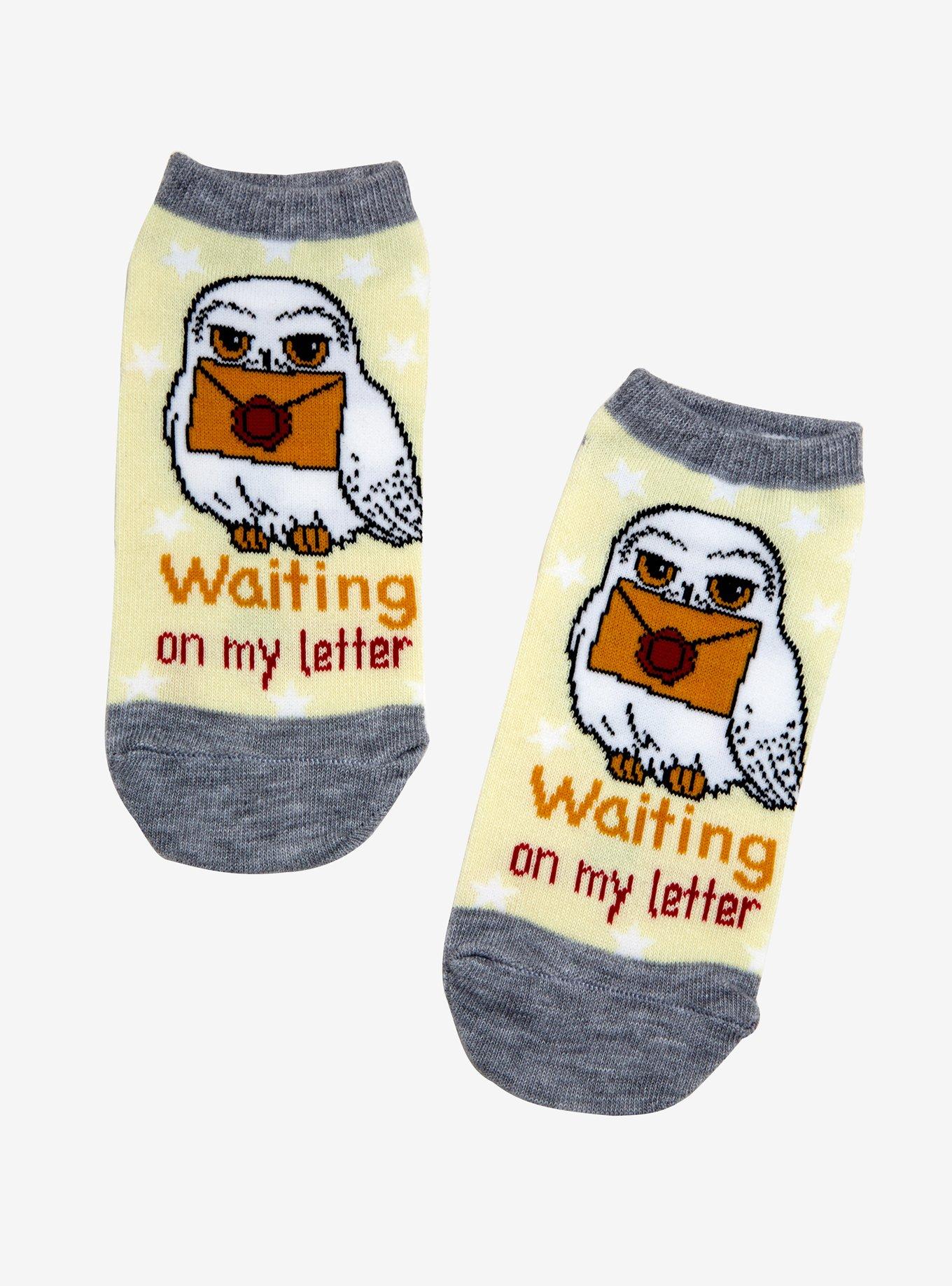 Harry Potter Hedwig Hogwarts Letter No-Show Socks, , hi-res