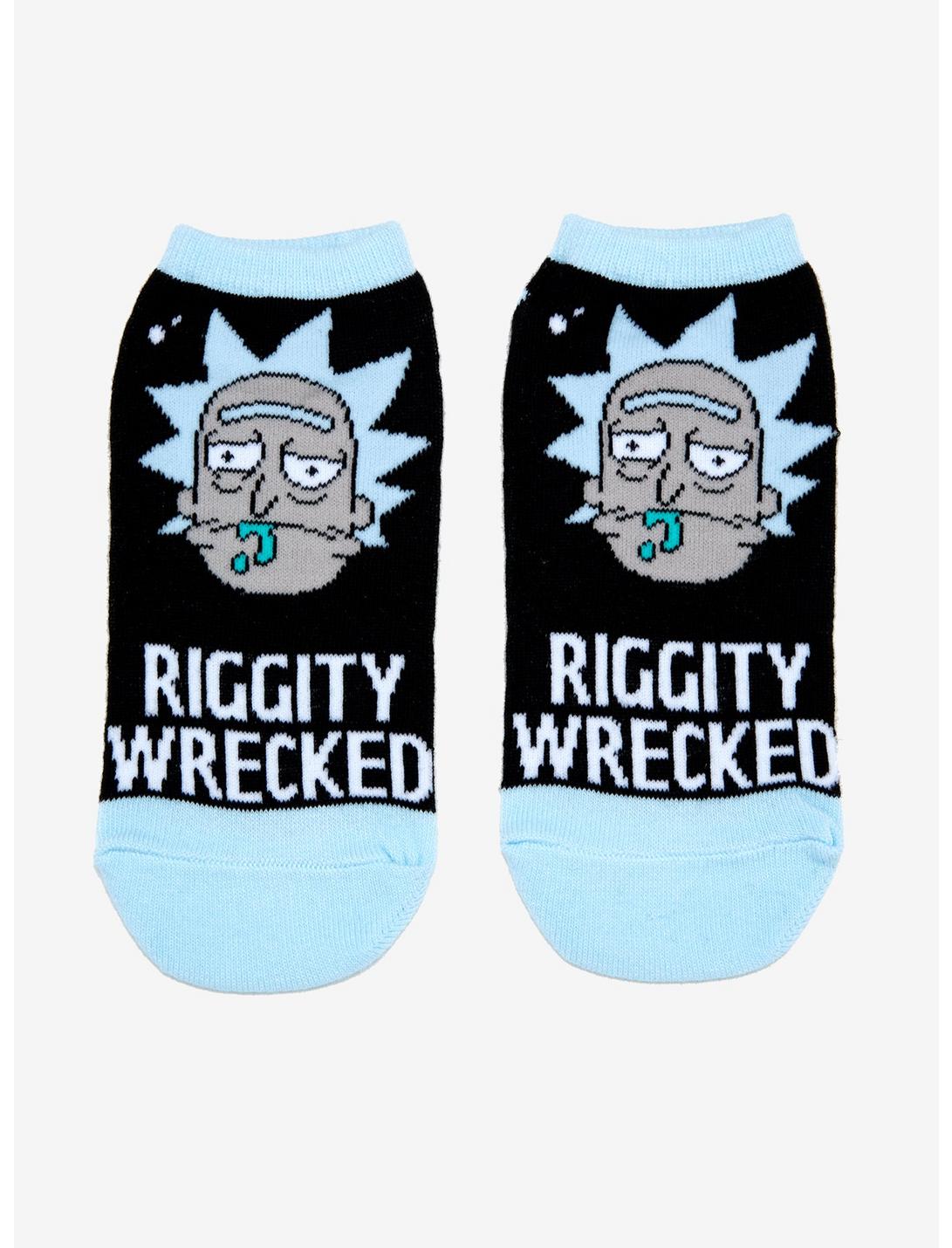 Rick And Morty Riggity Wrecked No-Show Socks, , hi-res