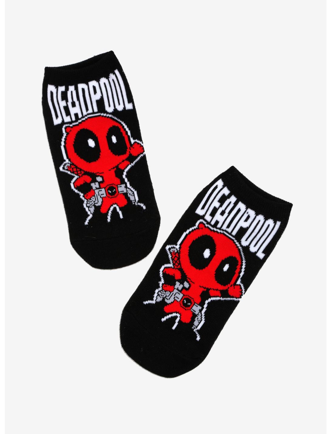 Marvel Deadpool Chibi No-Show Socks, , hi-res