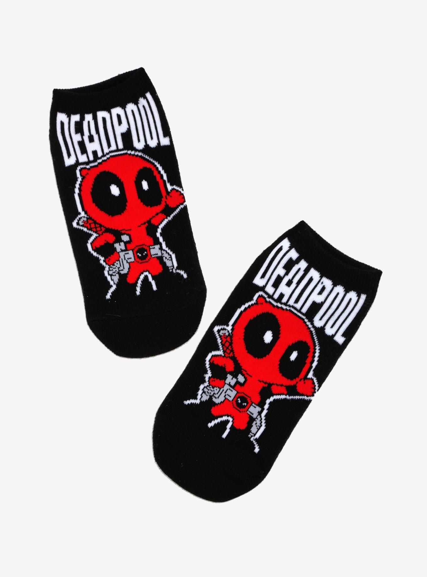 Marvel Deadpool Chibi No-Show Socks, , hi-res