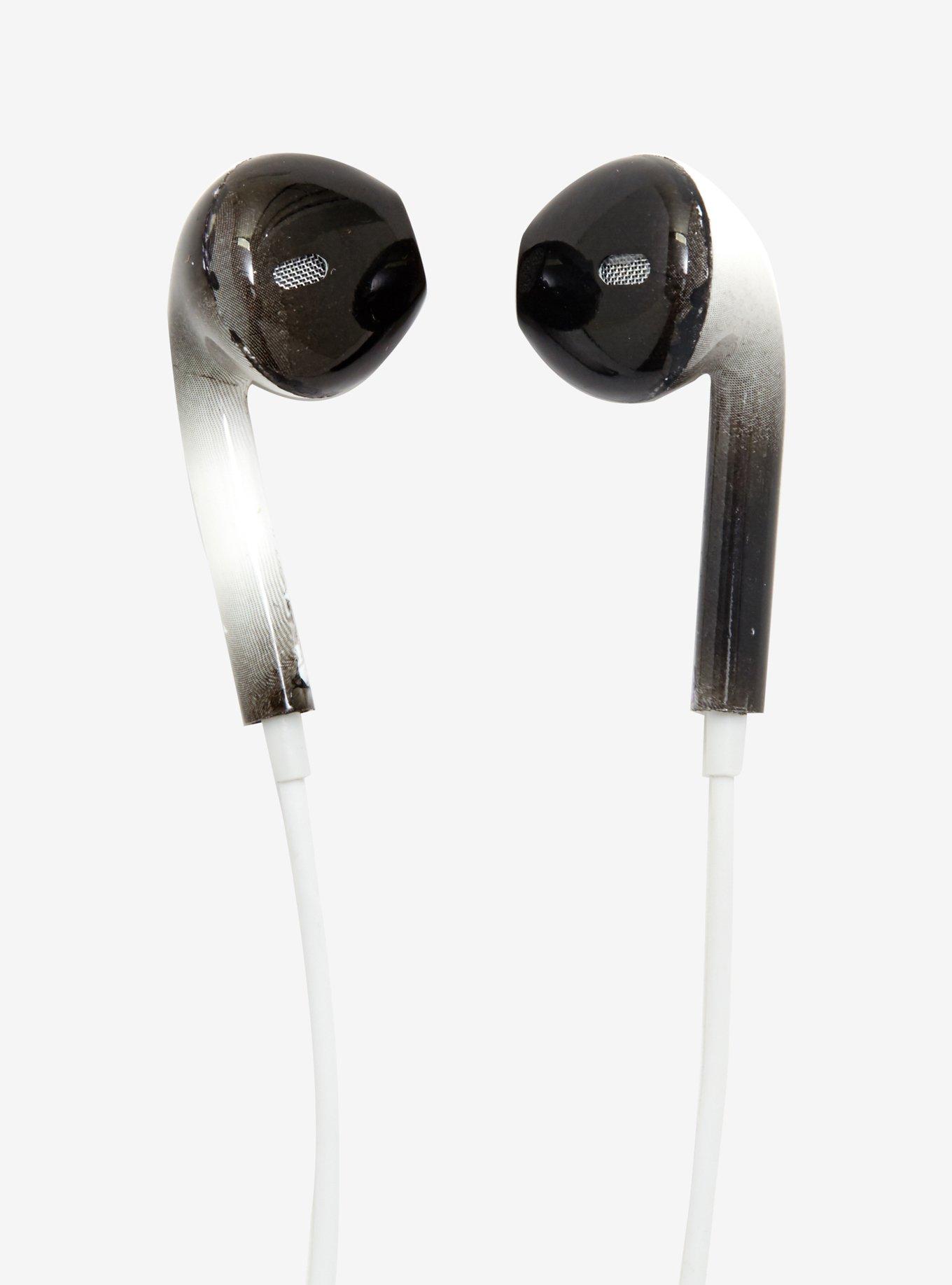 Black & Grey Ombre Earbuds, , hi-res