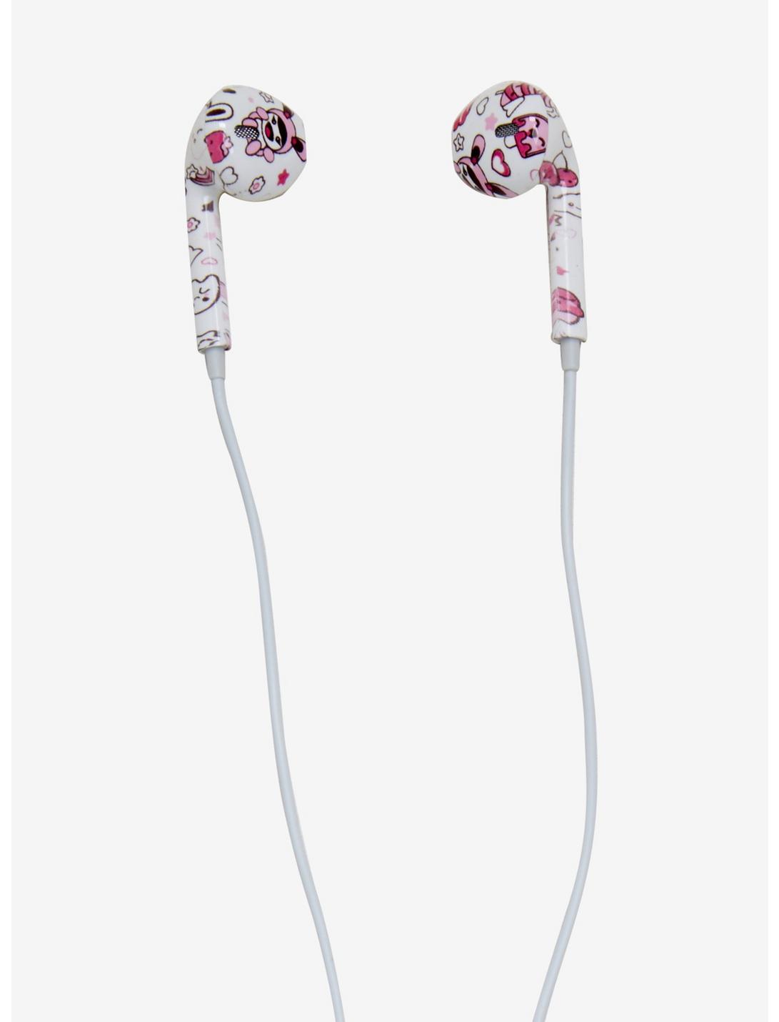 Pink & White Kawaii Earbuds, , hi-res
