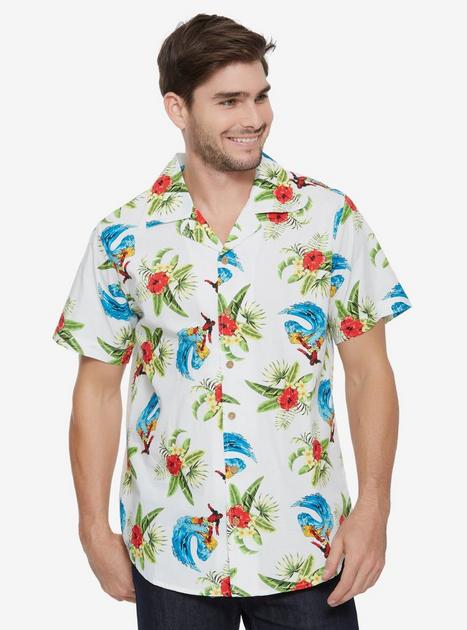 Marvel Deadpool Tropical Surf Woven Button-Up - BoxLunch Exclusive ...
