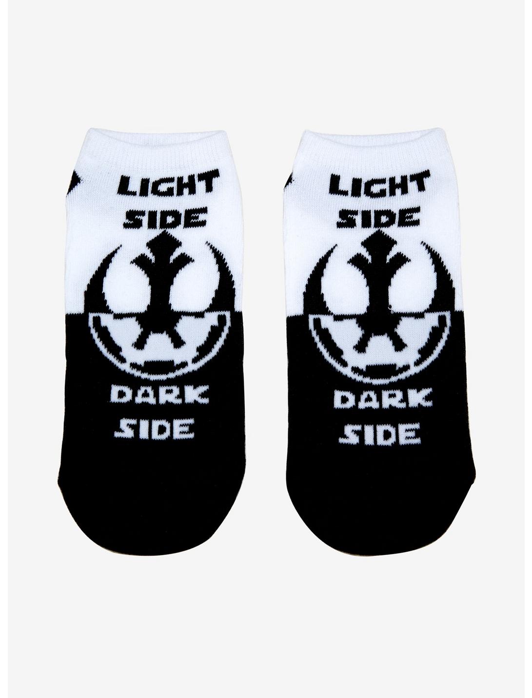 Star Wars Light Side Dark Side Symbols No-Show Socks, , hi-res