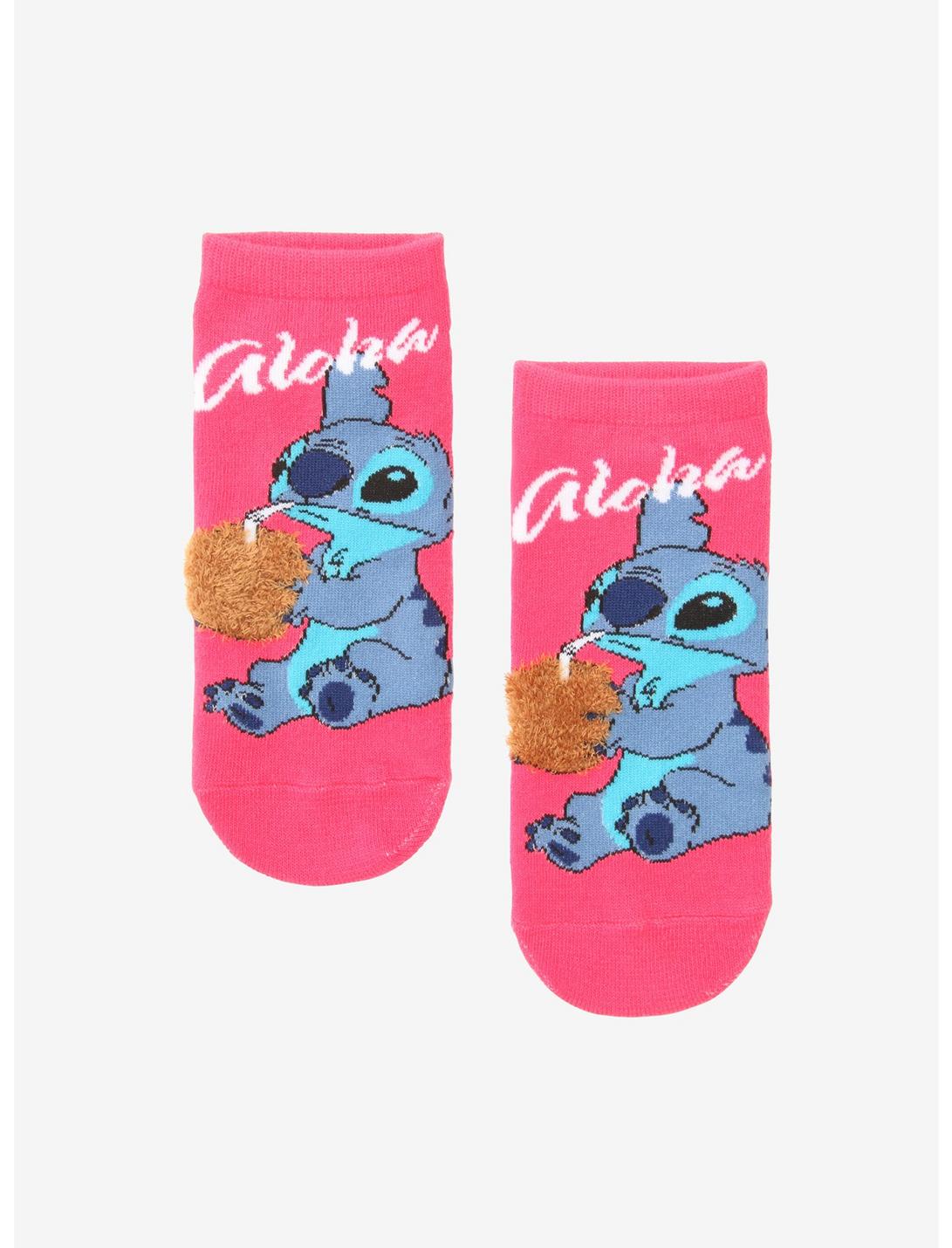 Disney Lilo & Stitch Aloha Coconut No-Show Socks, , hi-res