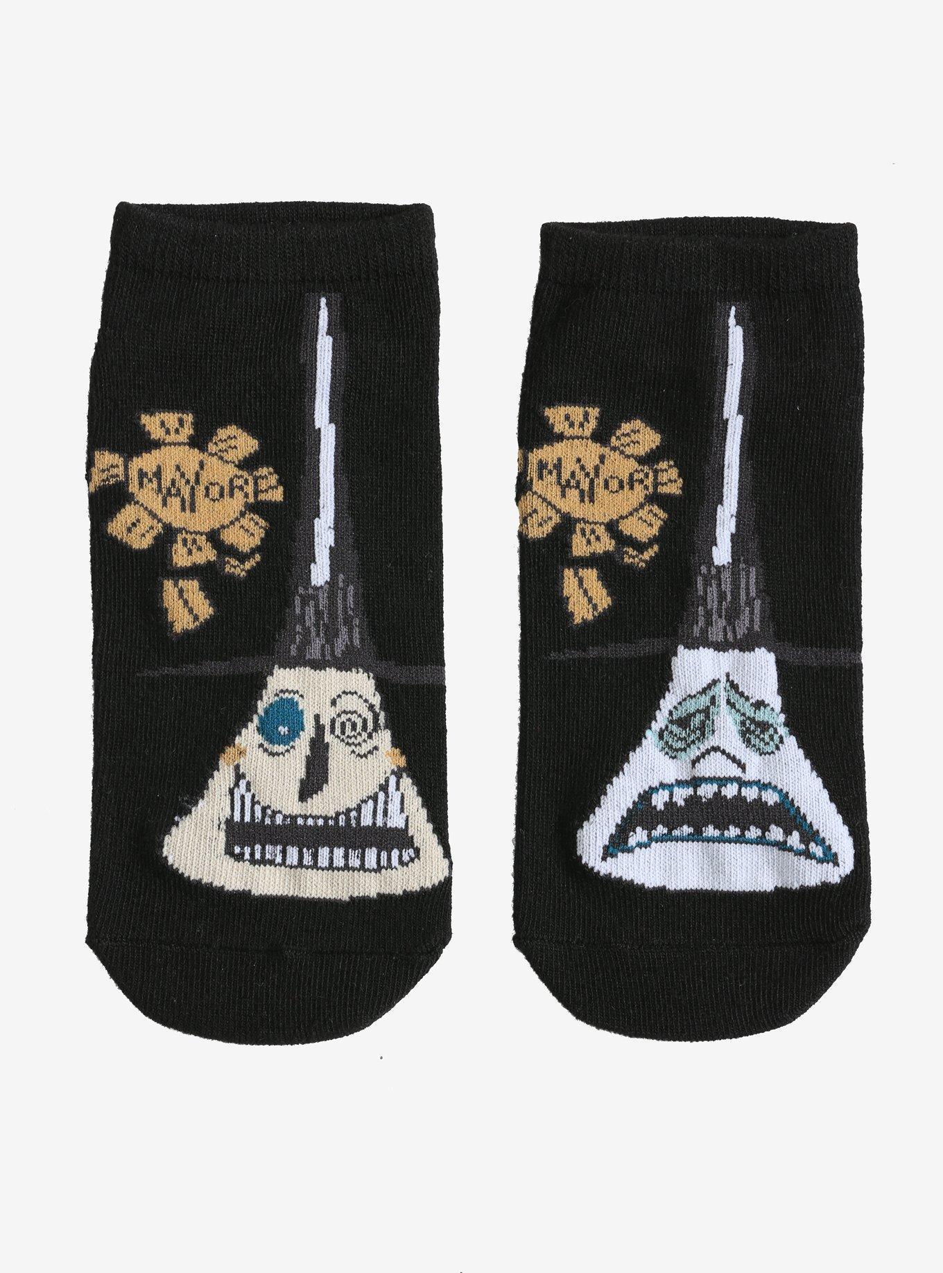 The Nightmare Before Christmas Mayor Of Halloween Town Faces No-Show Socks, , hi-res