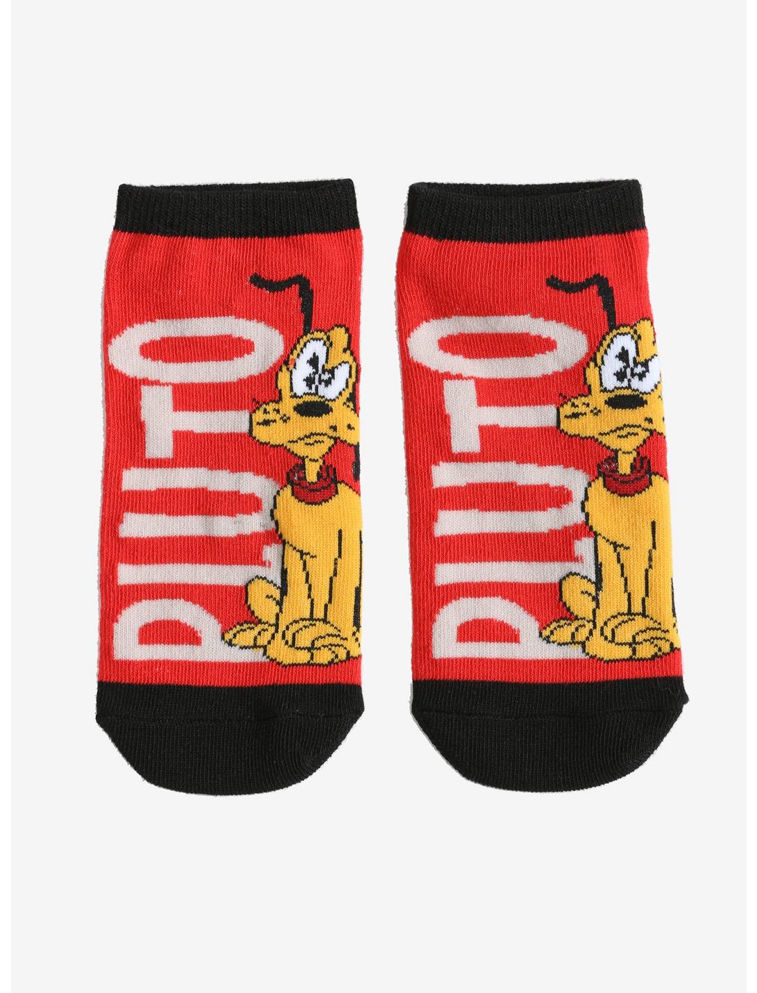Disney Pluto Red No-Show Socks, , hi-res