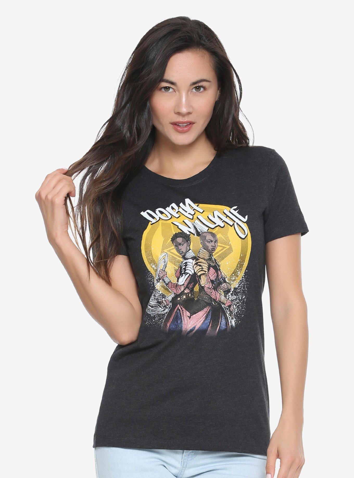 Marvel Black Panther Dora Milaje Womens Tee - BoxLunch Exclusive, BLACK, hi-res
