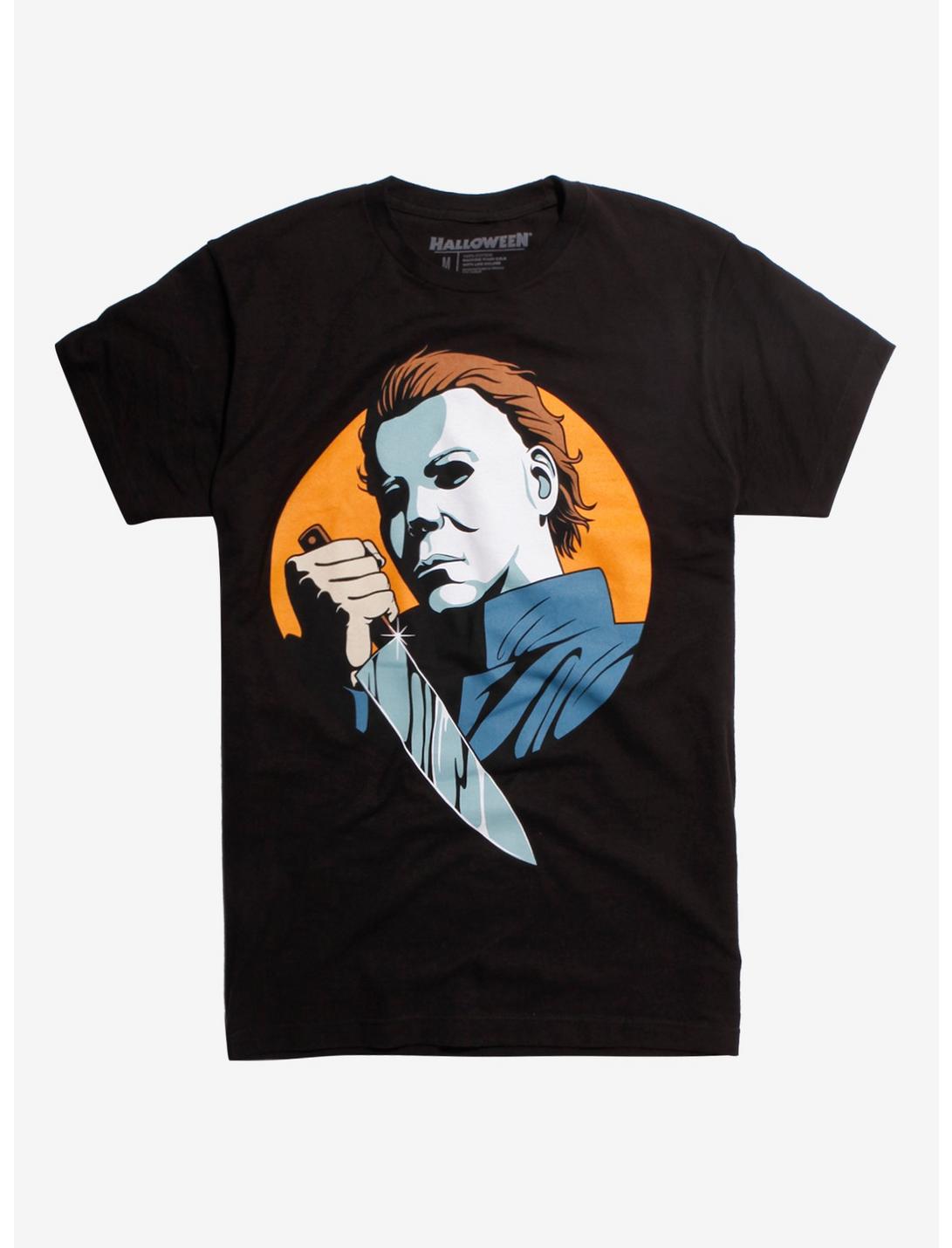 Creepy Co. Halloween Michael Myers Pop Art T-Shirt, BLACK, hi-res