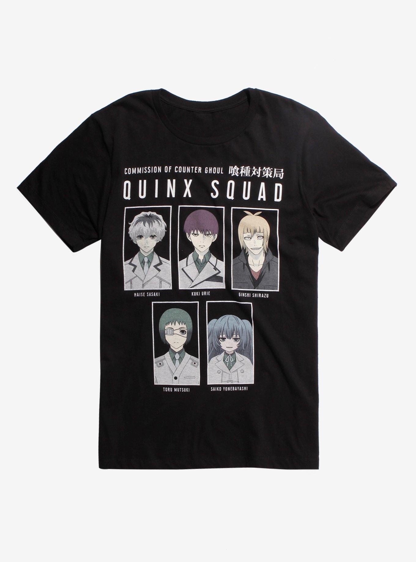 Tokyo Ghoul:re Quinx Squad T-Shirt Hot Topic Exclusive, BLACK, hi-res