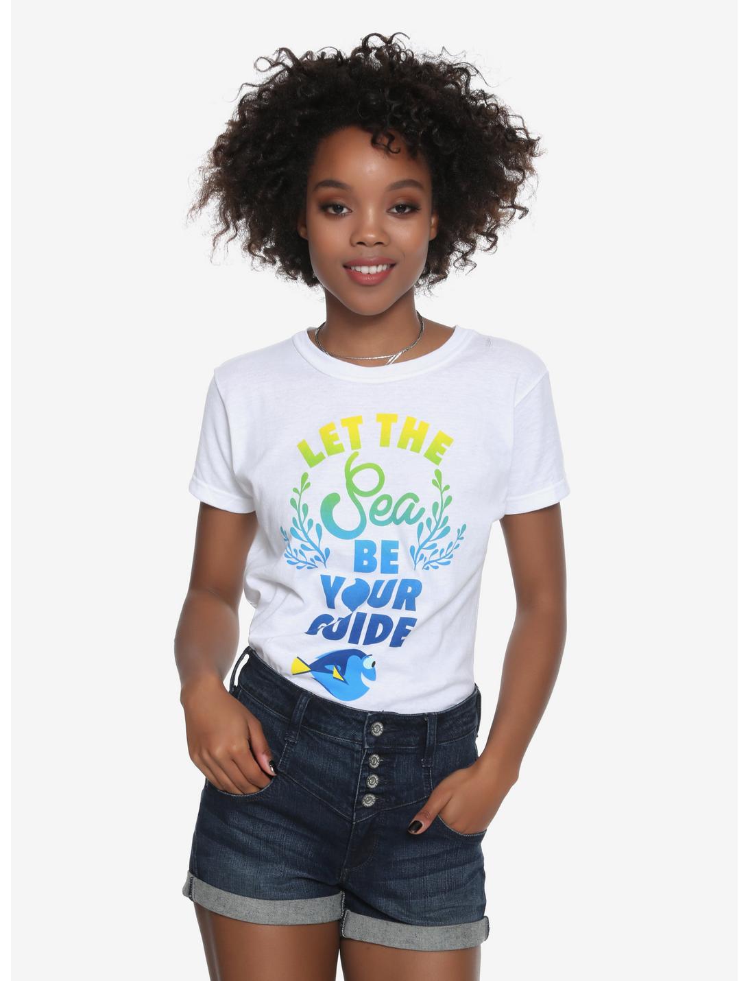 Finding Nemo Dory Sea Be Your Guide Girls T-Shirt, WHITE, hi-res