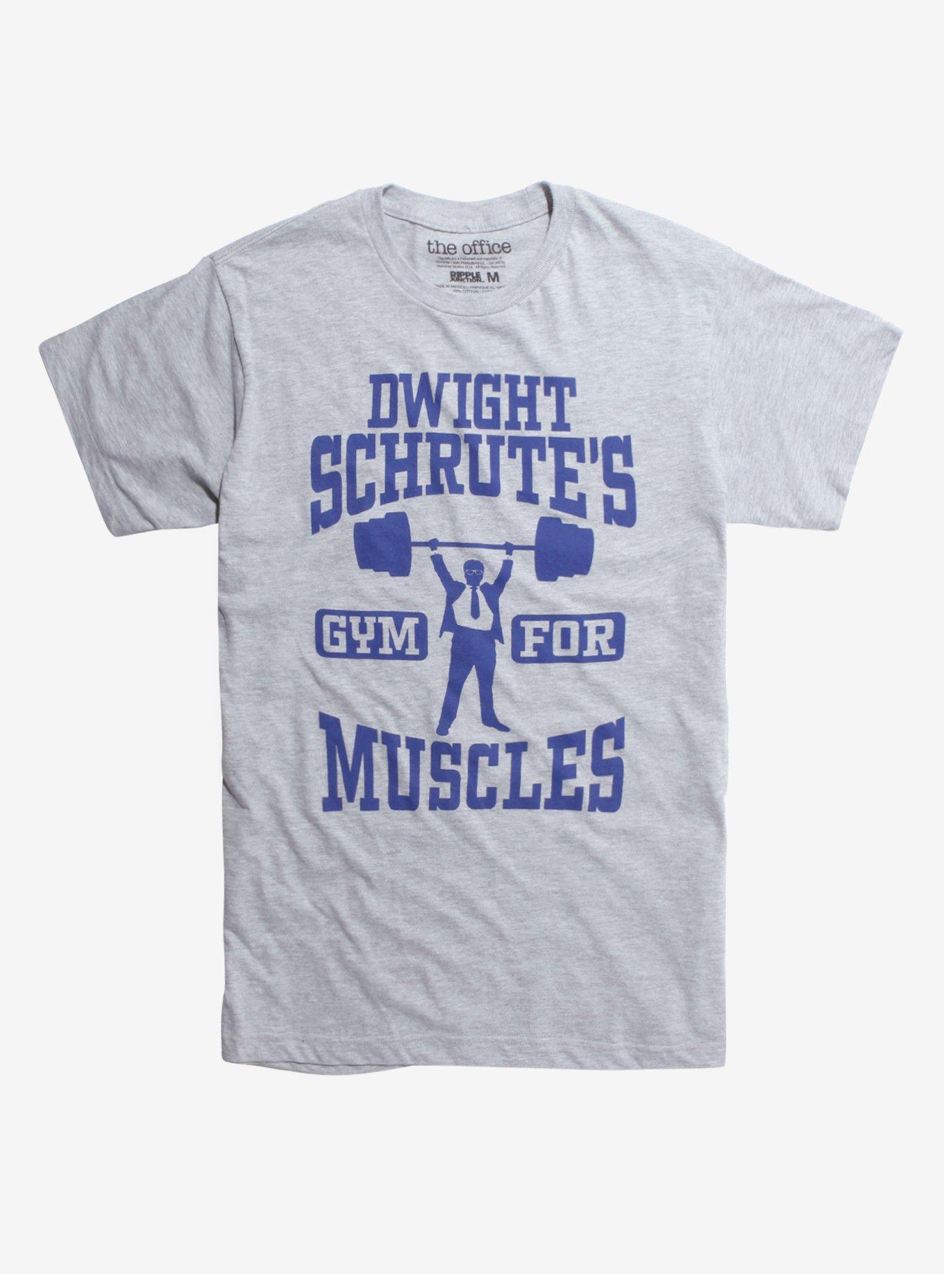 The Office Schrute's Gym T-Shirt Hot Topic Exclusive, GREY, hi-res