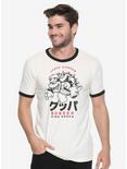 Nintendo Super Mario Bros. Koopa Kingdom Katakana Ringer T-Shirt - BoxLunch Exclusive, WHITE, hi-res