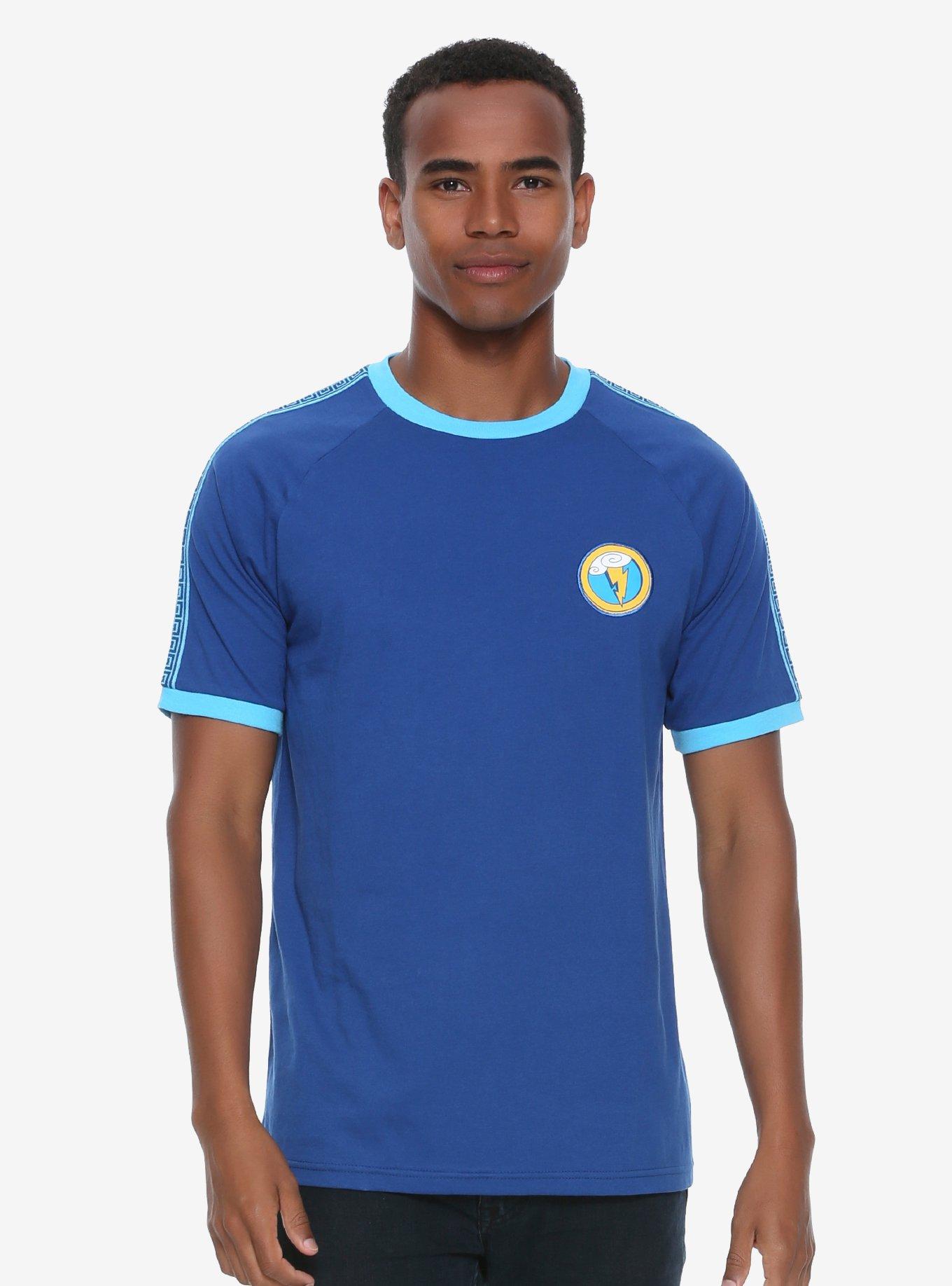 Disney Hercules Air Herc Jersey Ringer T-Shirt - BoxLunch Exclusive, BLUE, hi-res