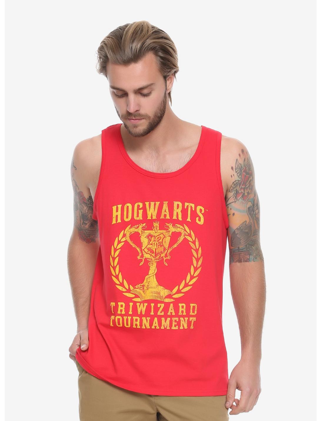 Harry Potter Tri-Wizard Tournament Tank Top - BoxLunch Exclusive, RED, hi-res