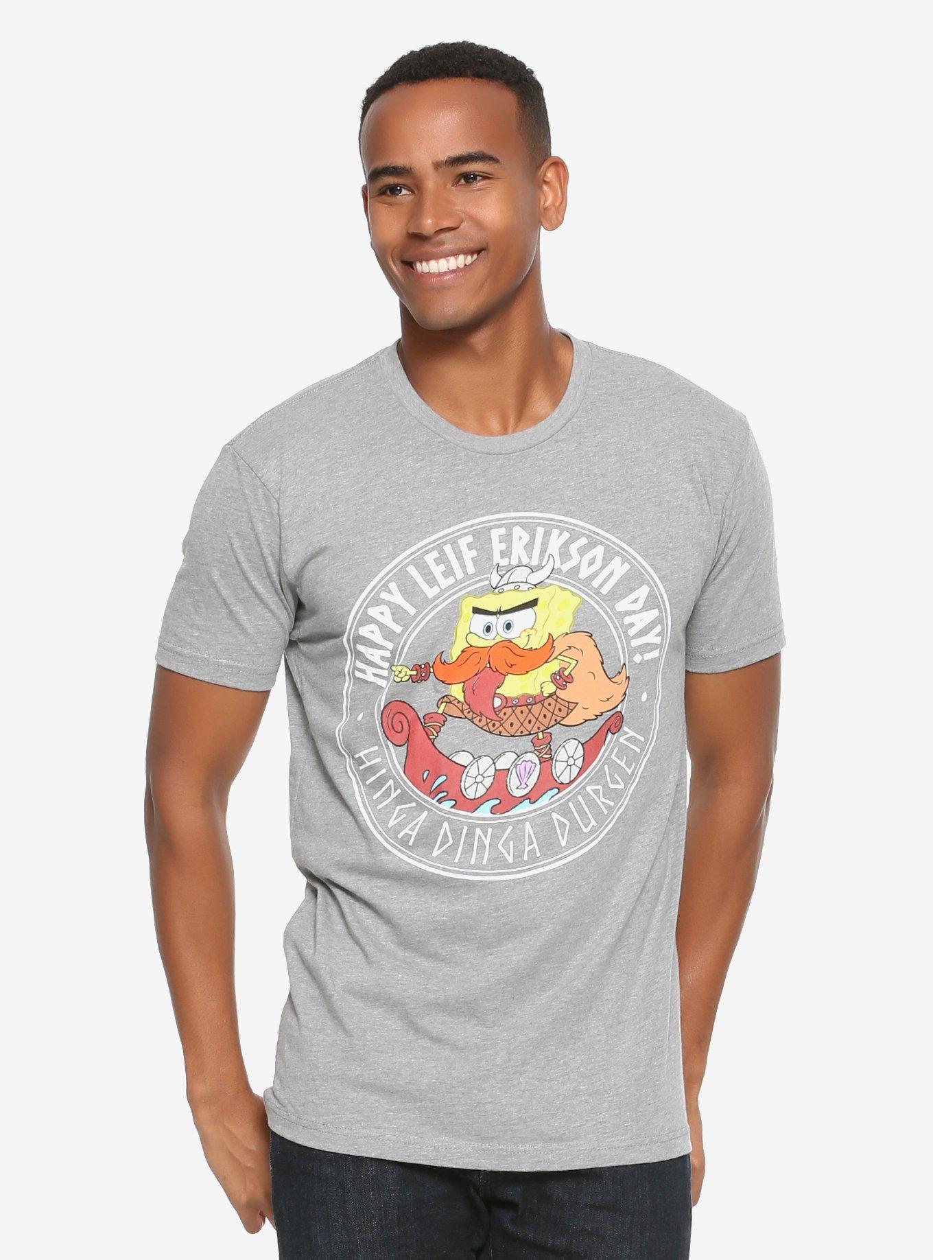 SpongeBob SquarePants Hinga Dinga Durgen T-Shirt - BoxLunch Exclusive, GREY, hi-res