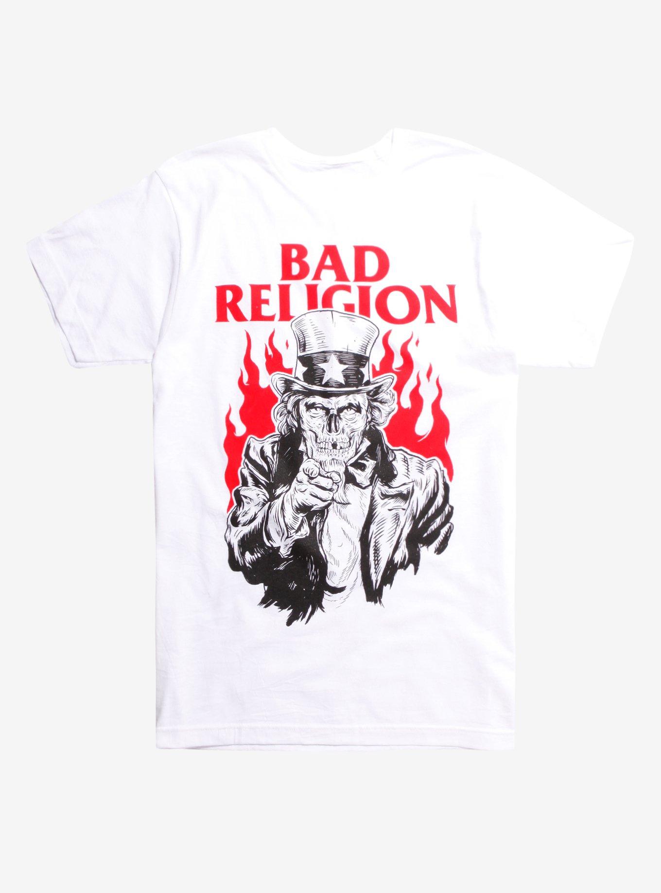 Bad Religion Skeleton T-Shirt, WHITE, hi-res