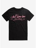 I Don't Know How But They Found Me Logo T-Shirt, BLACK, hi-res