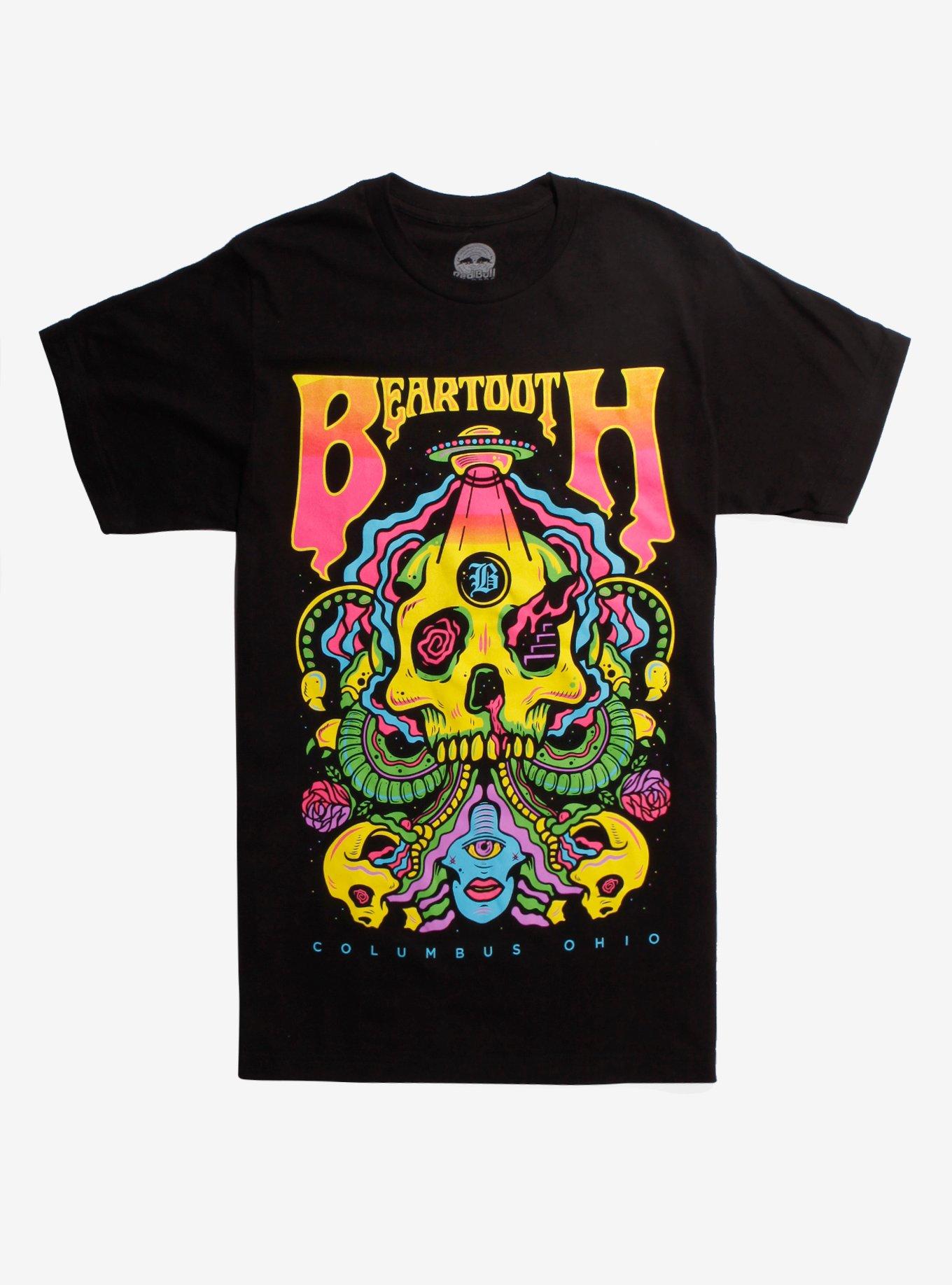 Beartooth UFO Skull T-Shirt, BLACK, hi-res