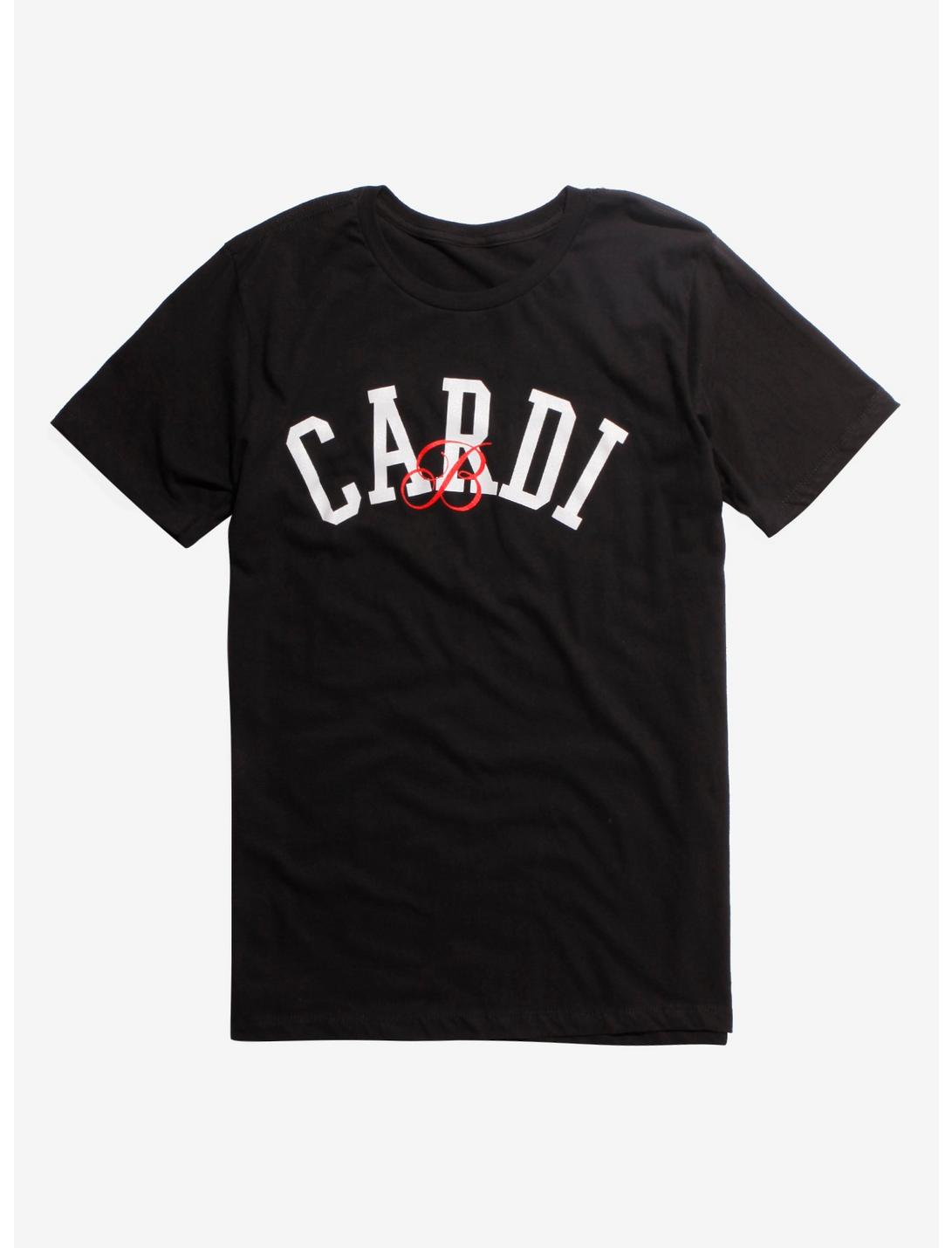 Cardi B Varsity Logo T-Shirt, BLACK, hi-res
