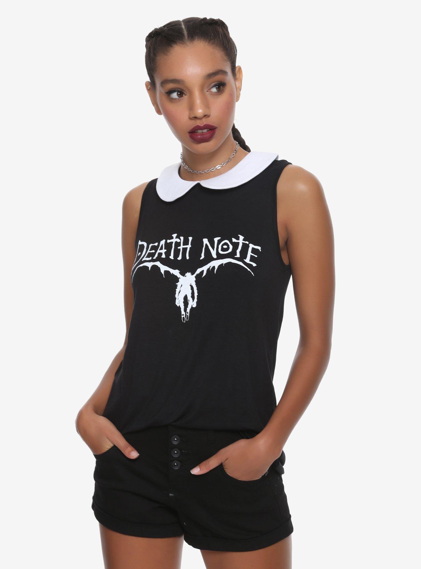 Death Note Ryuk Peter Pan Collar Girls Tank Top, WHITE, hi-res