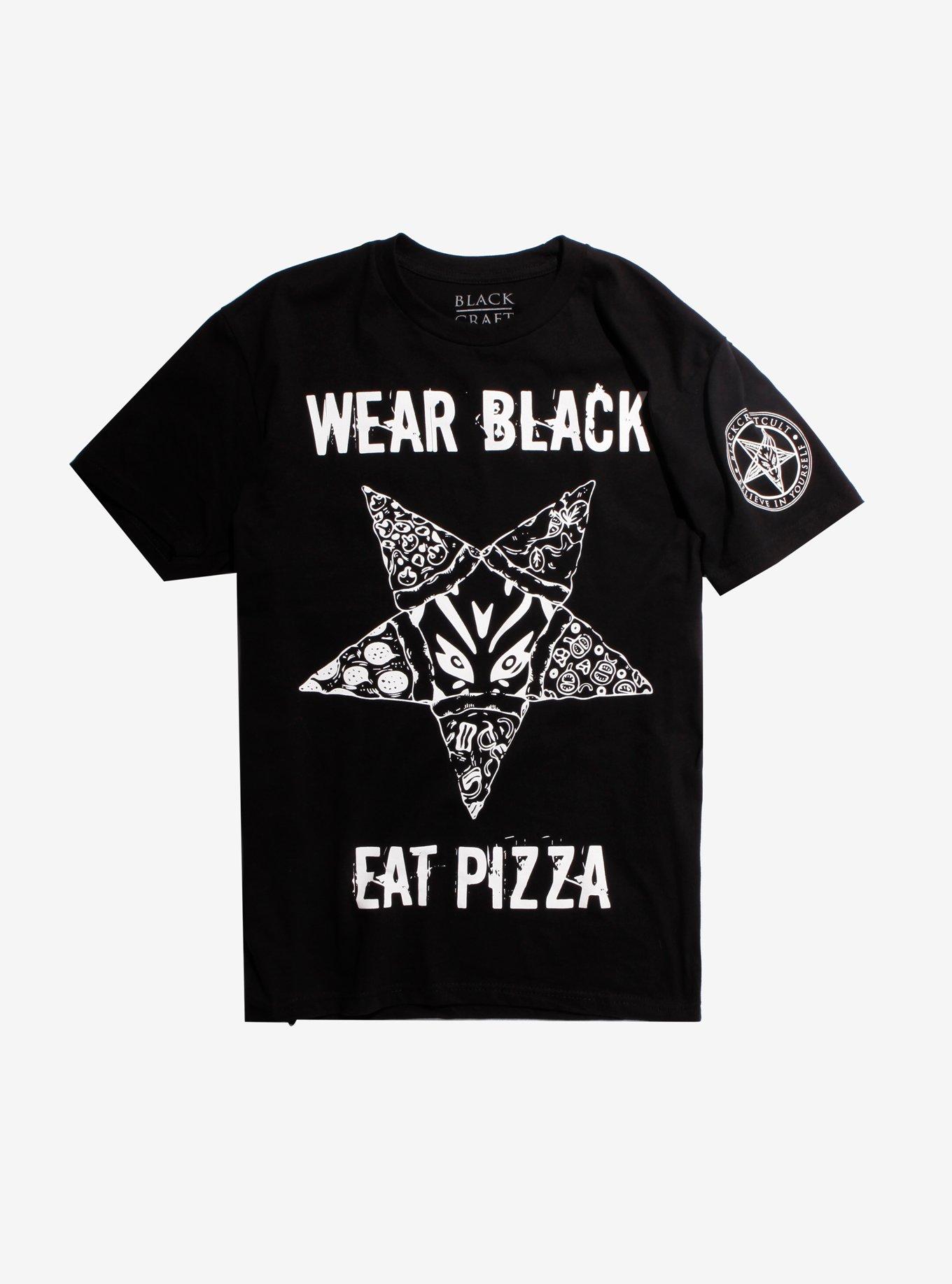 BlackCraft Wear Black Eat Pizza T-Shirt Hot Topic Exclusive, BLACK, hi-res