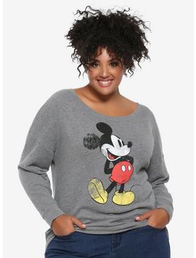 Disney Mickey Mouse Distressed Mickey Sweatshirt Plus Size, , hi-res